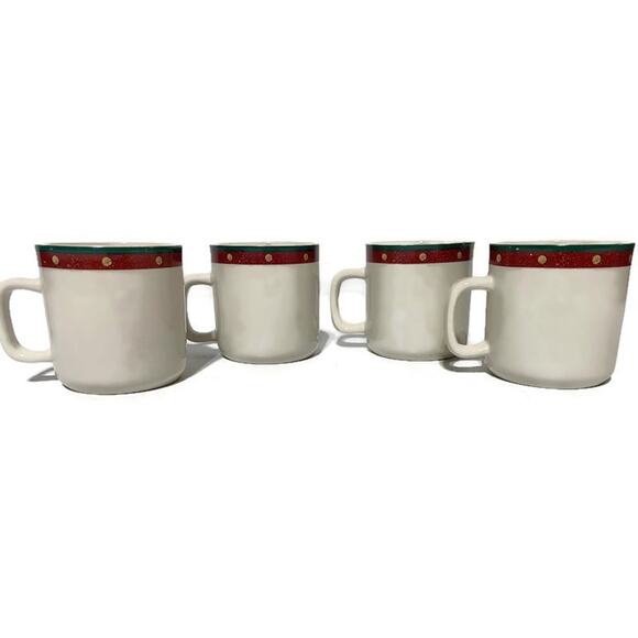 Royal Seasons Snowman Christmas Ceramic Coffee Mug 7 Ounces Set of 4 - Picture 4 of 6